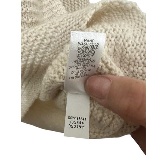 J.Jill Women's Cream Chenille Cowl Neck Pullover chunky Sweater Size 2X - Picture 3 of 7